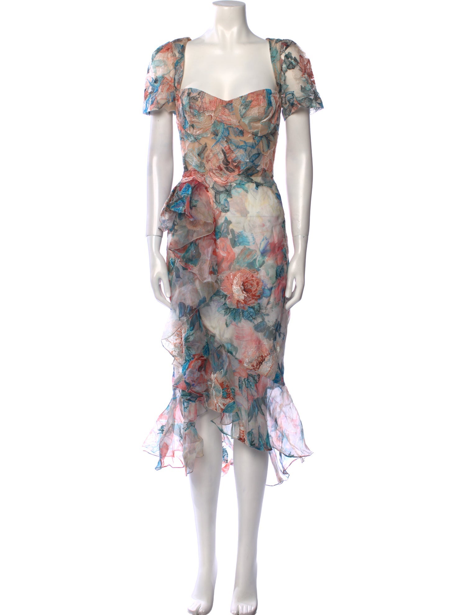 Marchesa Silk Long Dress