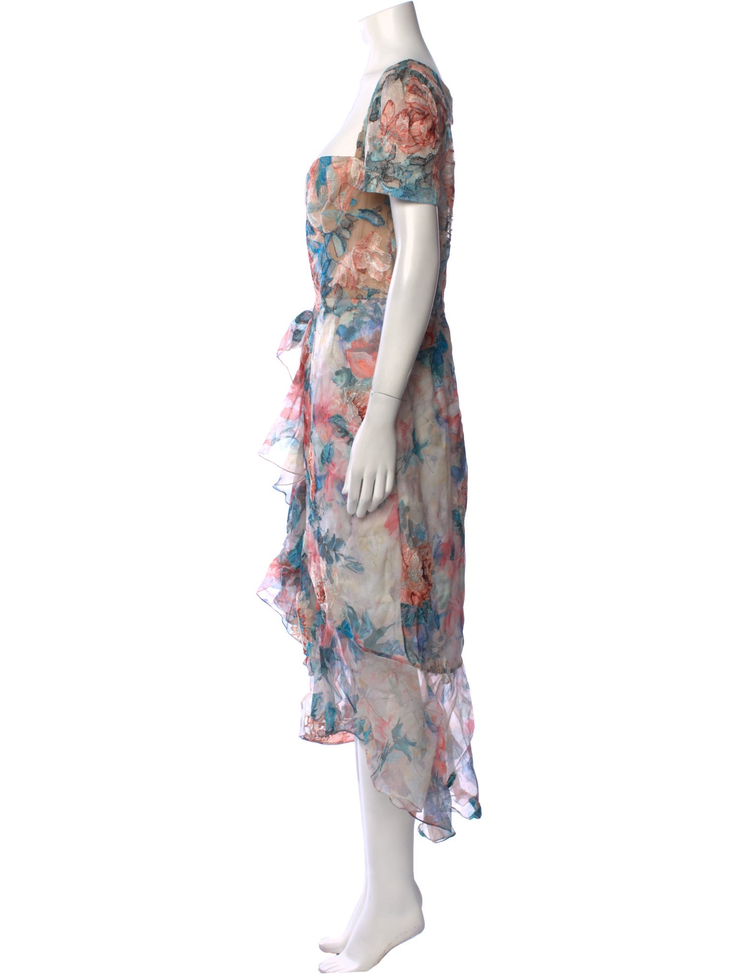 Marchesa Silk Long Dress