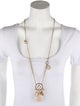 Marchesa Faux Pearl & Crystal Pendant Necklace