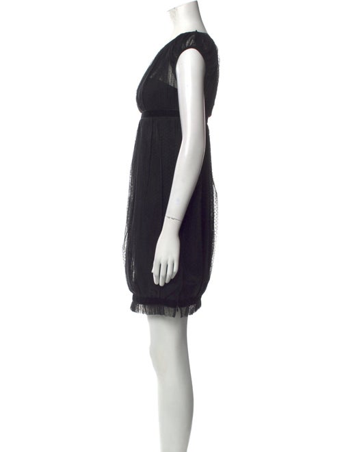 Marchesa Bateau Neckline Mini Dress