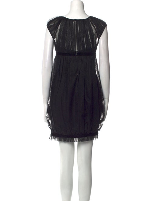 Marchesa Bateau Neckline Mini Dress