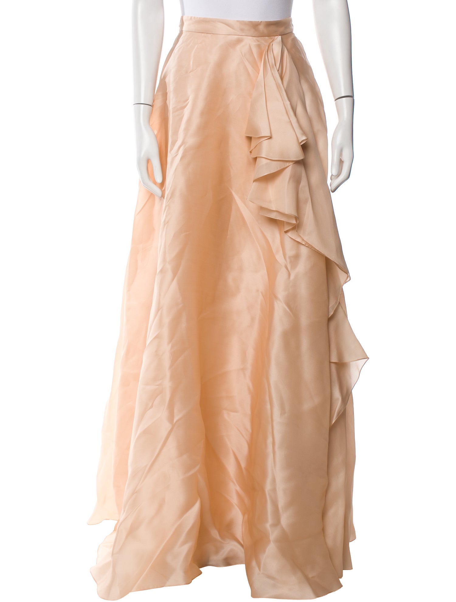 Marchesa Ruffle Embellishment Long Skirt