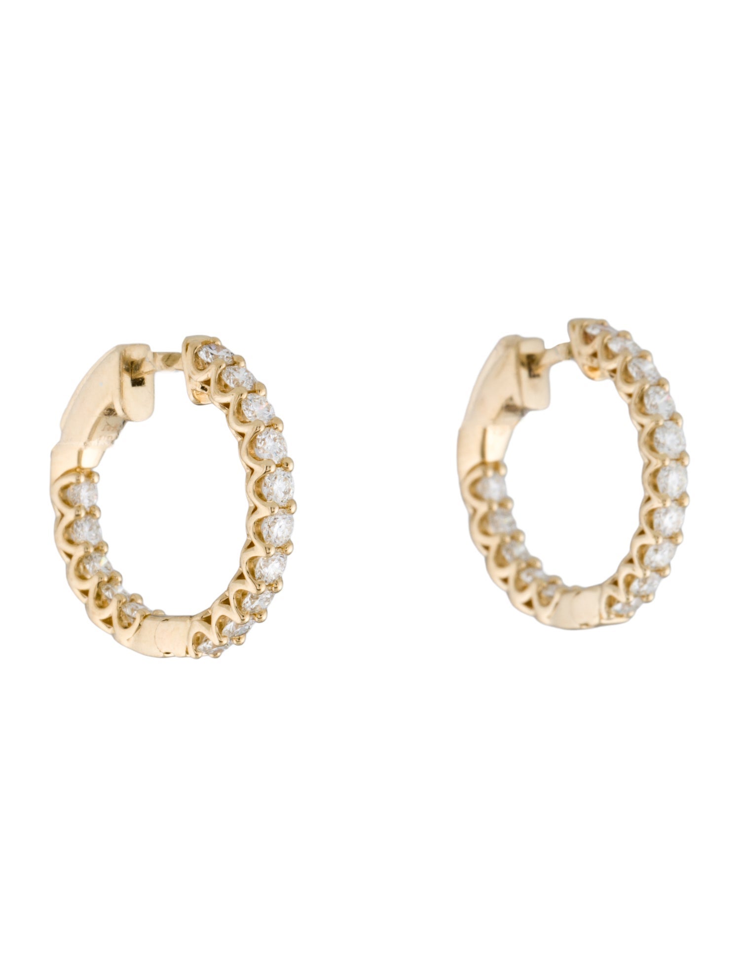 Marchesa 14K Diamond Inside Out Hoop Earrings