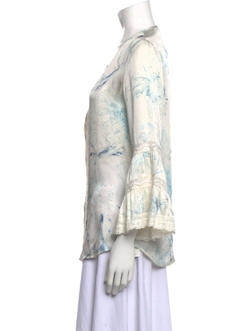 Marchesa Silk Floral Print Blouse