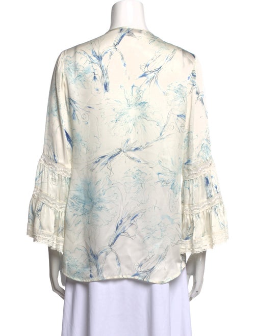Marchesa Silk Floral Print Blouse