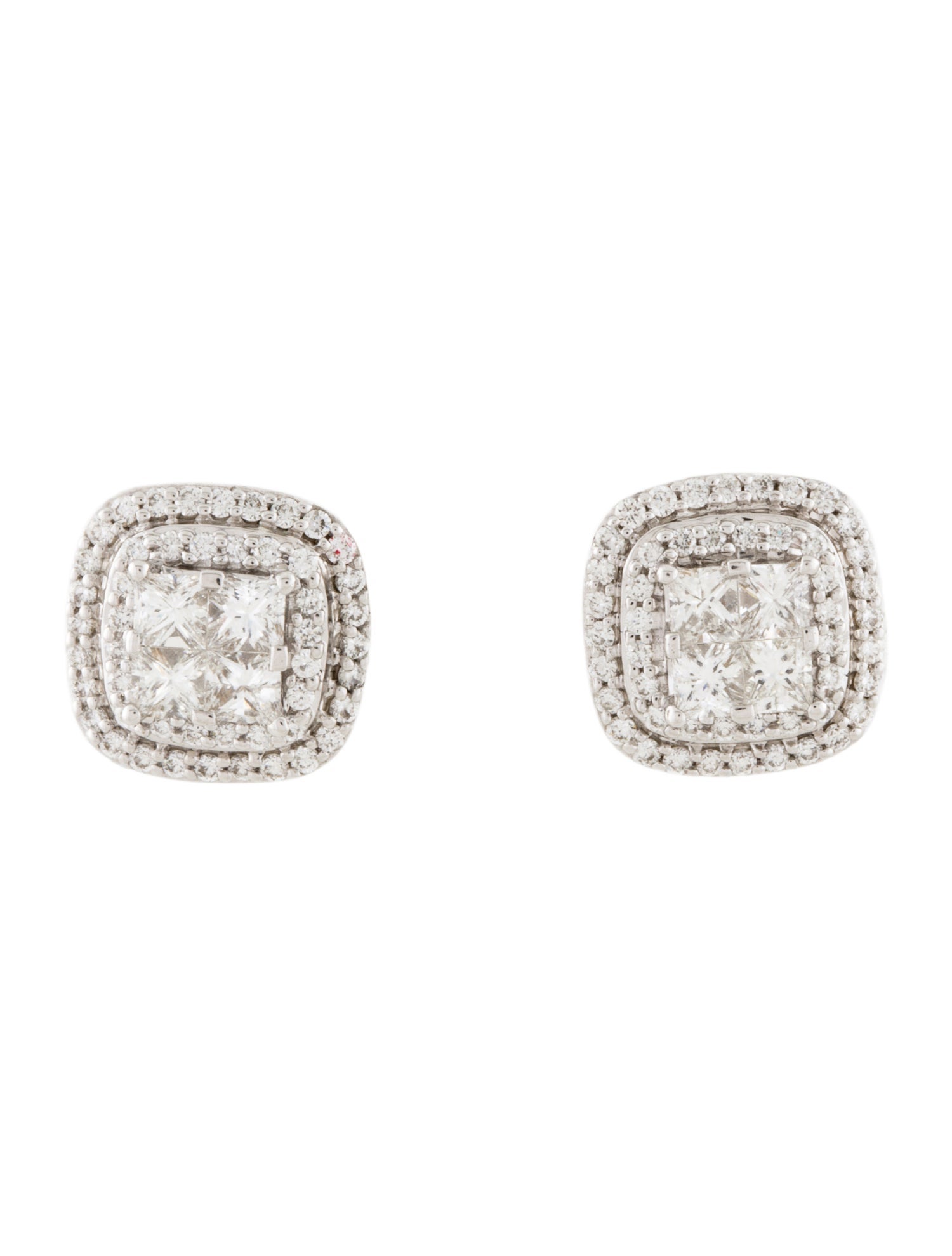 Marchesa 18K Diamond Pavé Halo Stud Earrings