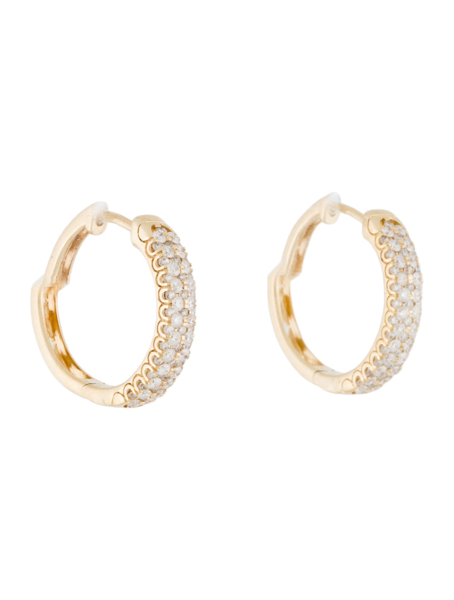Marchesa 14K Diamond Pavé Hoop Earrings