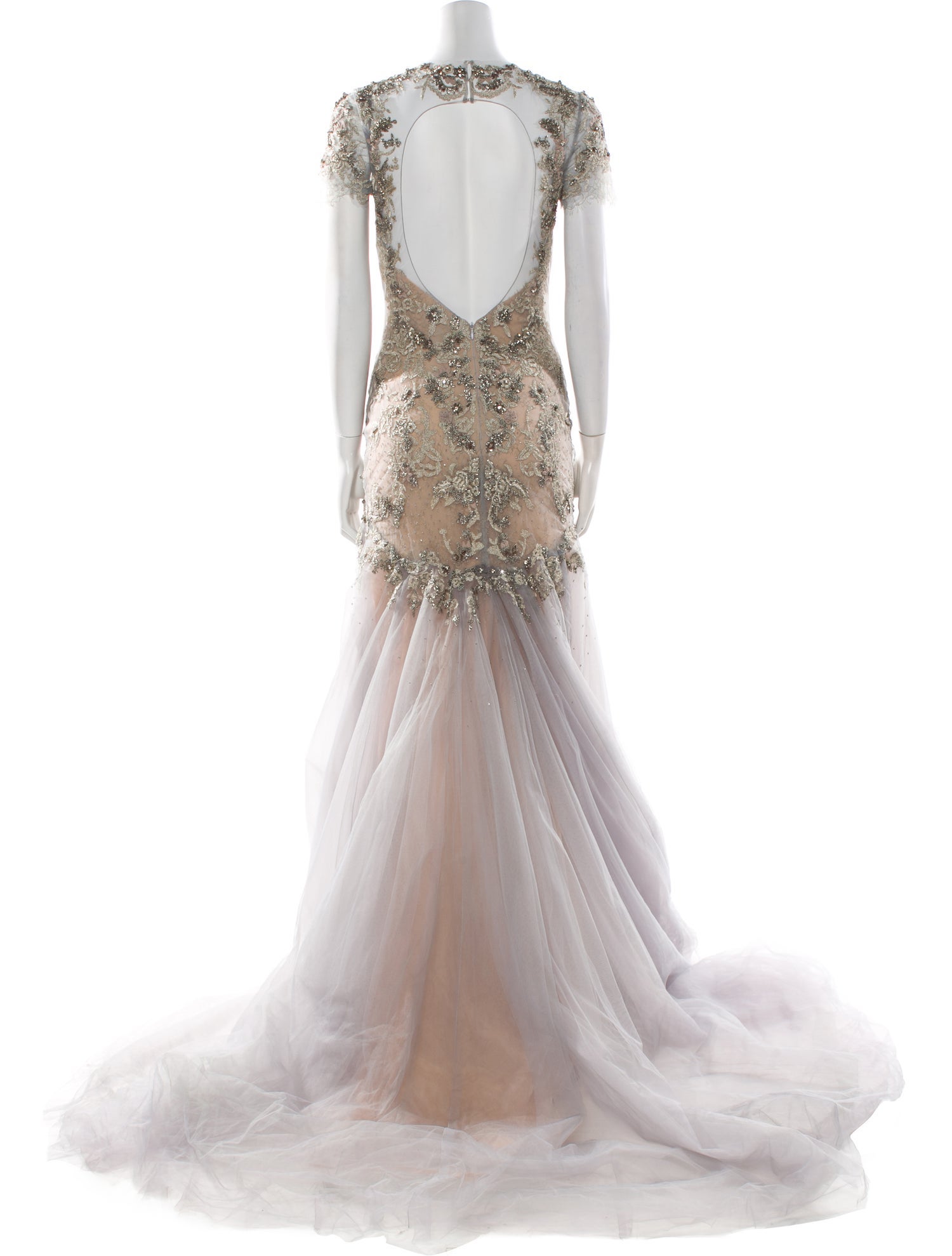 Marchesa Lace Pattern Long Dress w/ Tags