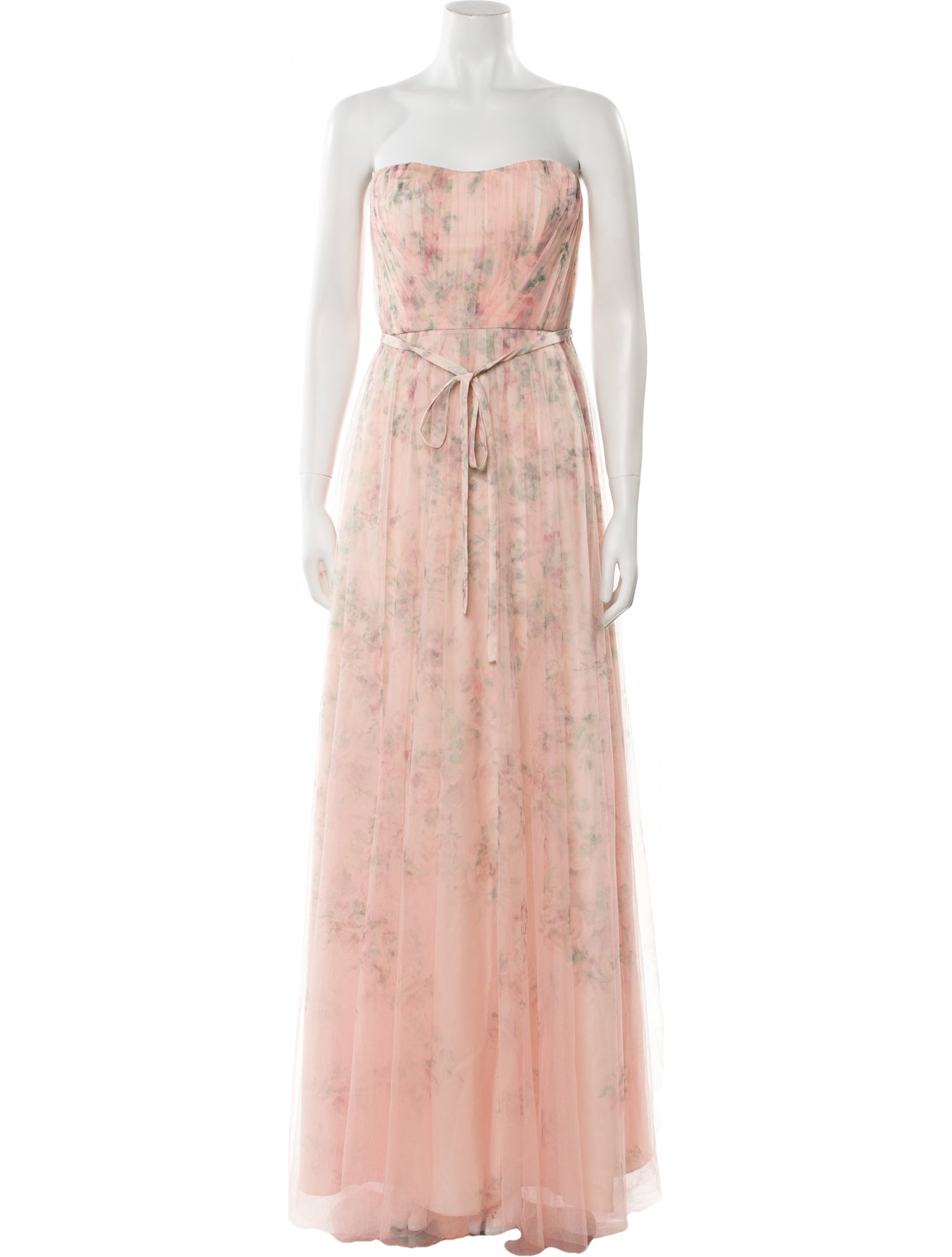 Marchesa Floral Print Long Dress