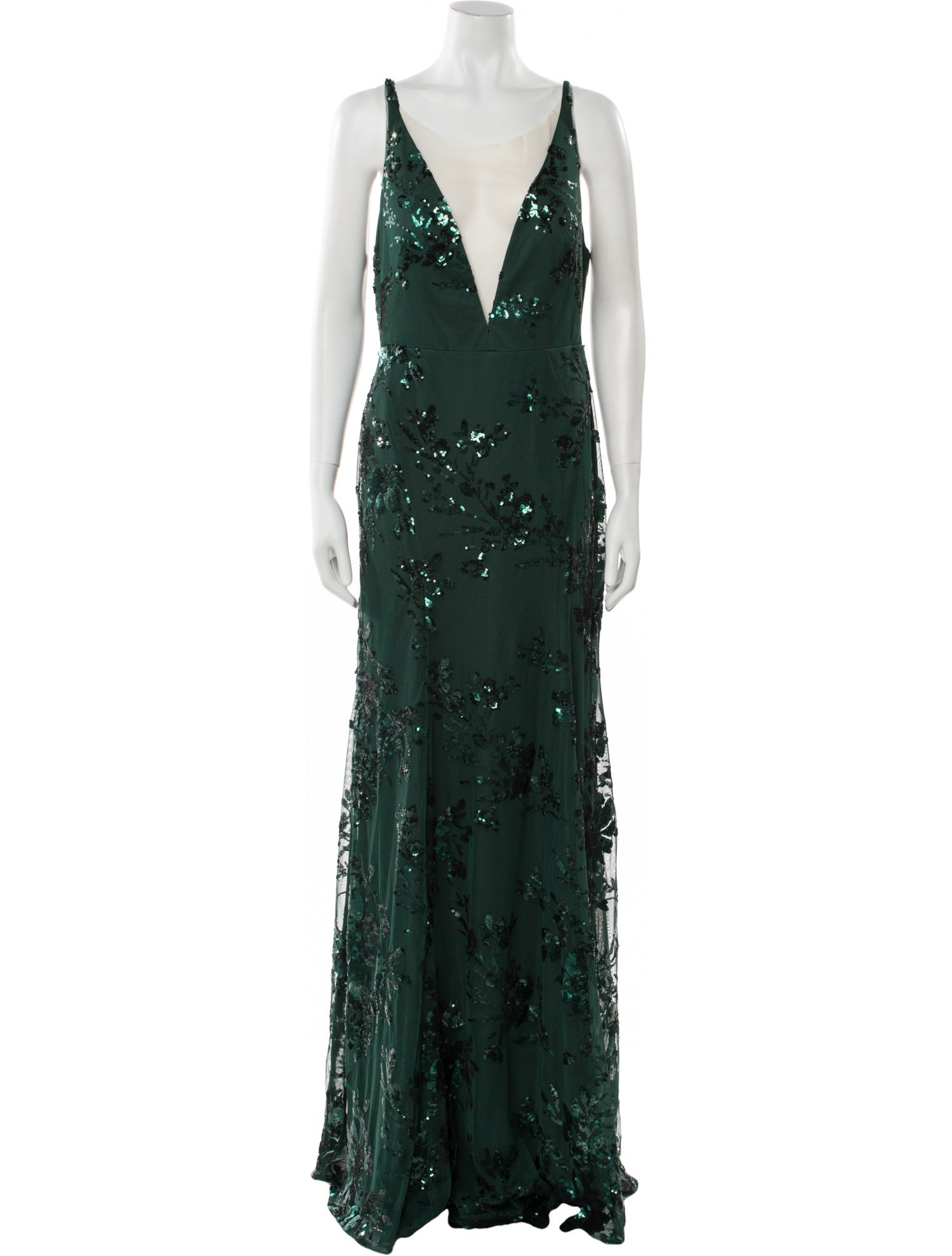 Marchesa Lace Pattern Long Dress