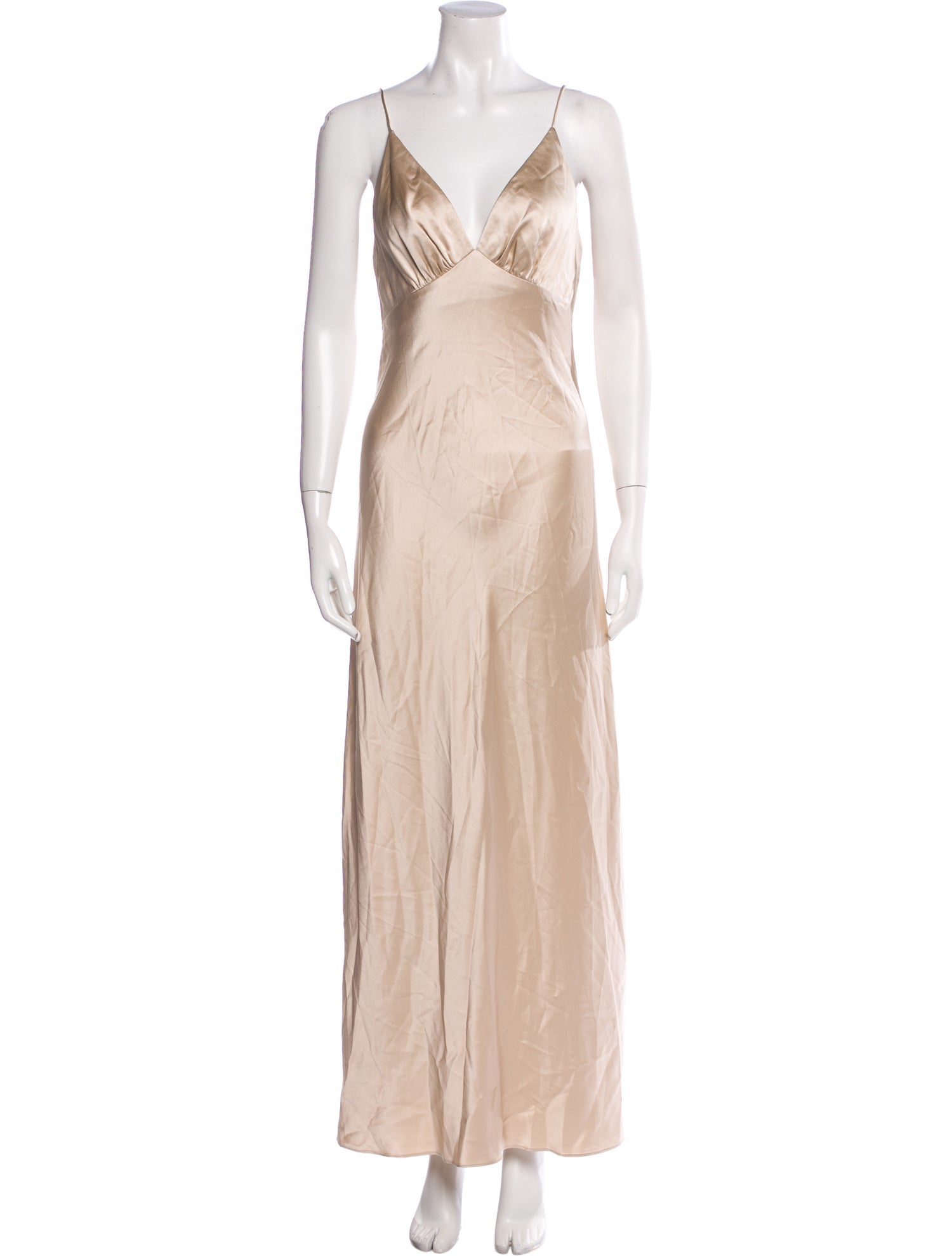 Marchesa V-Neck Long Dress