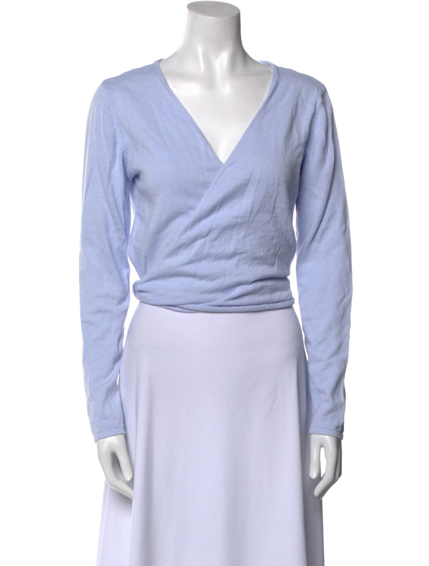 Marchesa V-Neck Long Sleeve Crop Top