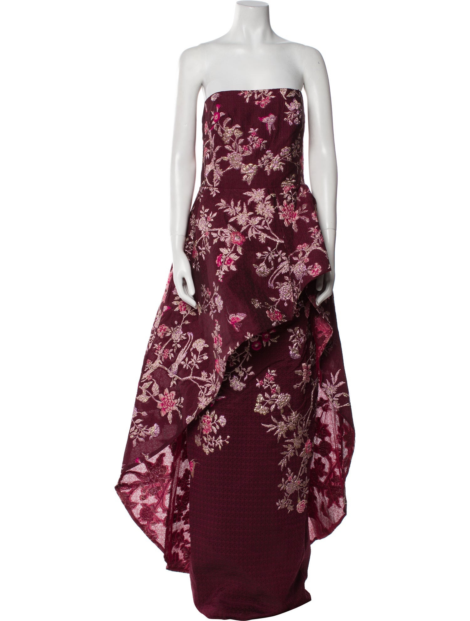 Marchesa Floral Print Long Dress w/ Tags