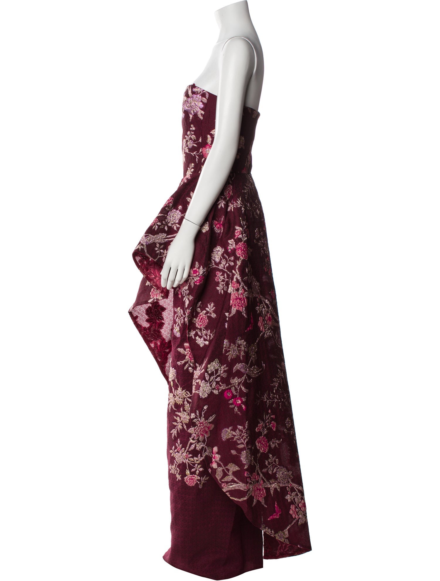 Marchesa Floral Print Long Dress w/ Tags