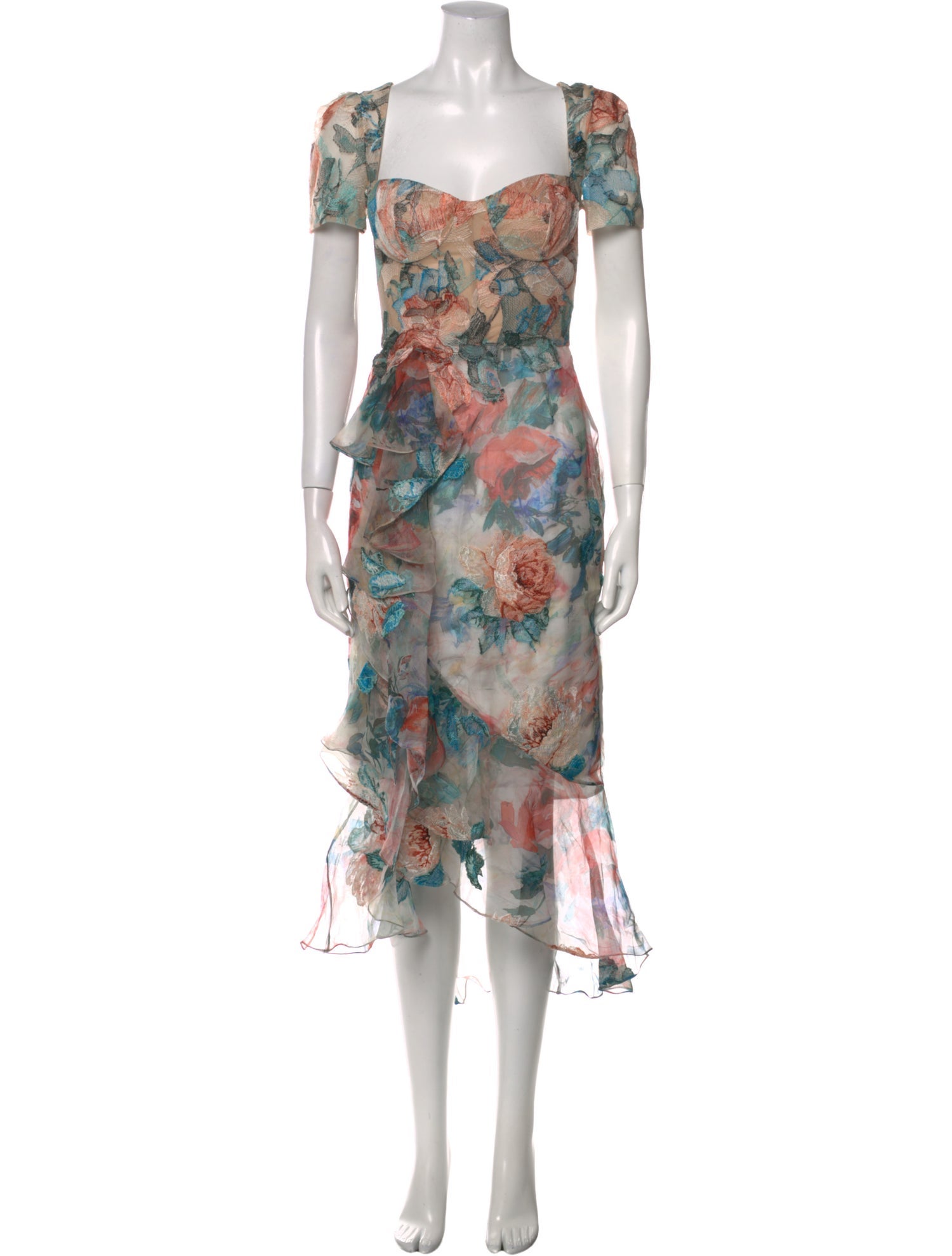 Marchesa Linen Long Dress