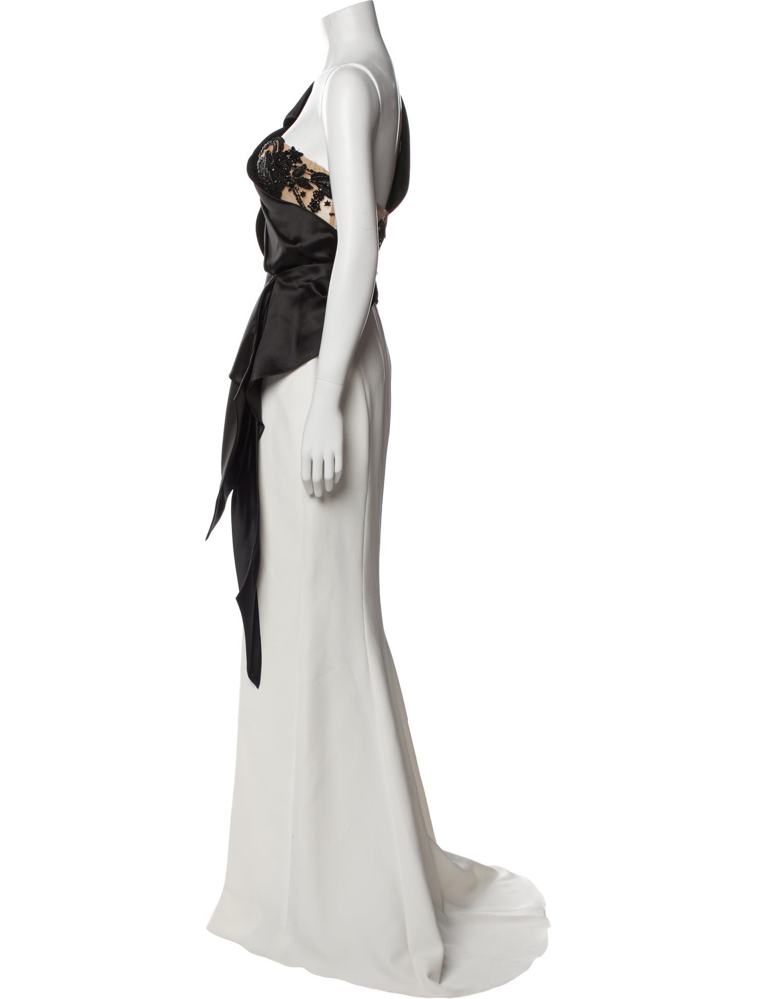 Marchesa One-Shoulder Long Dress