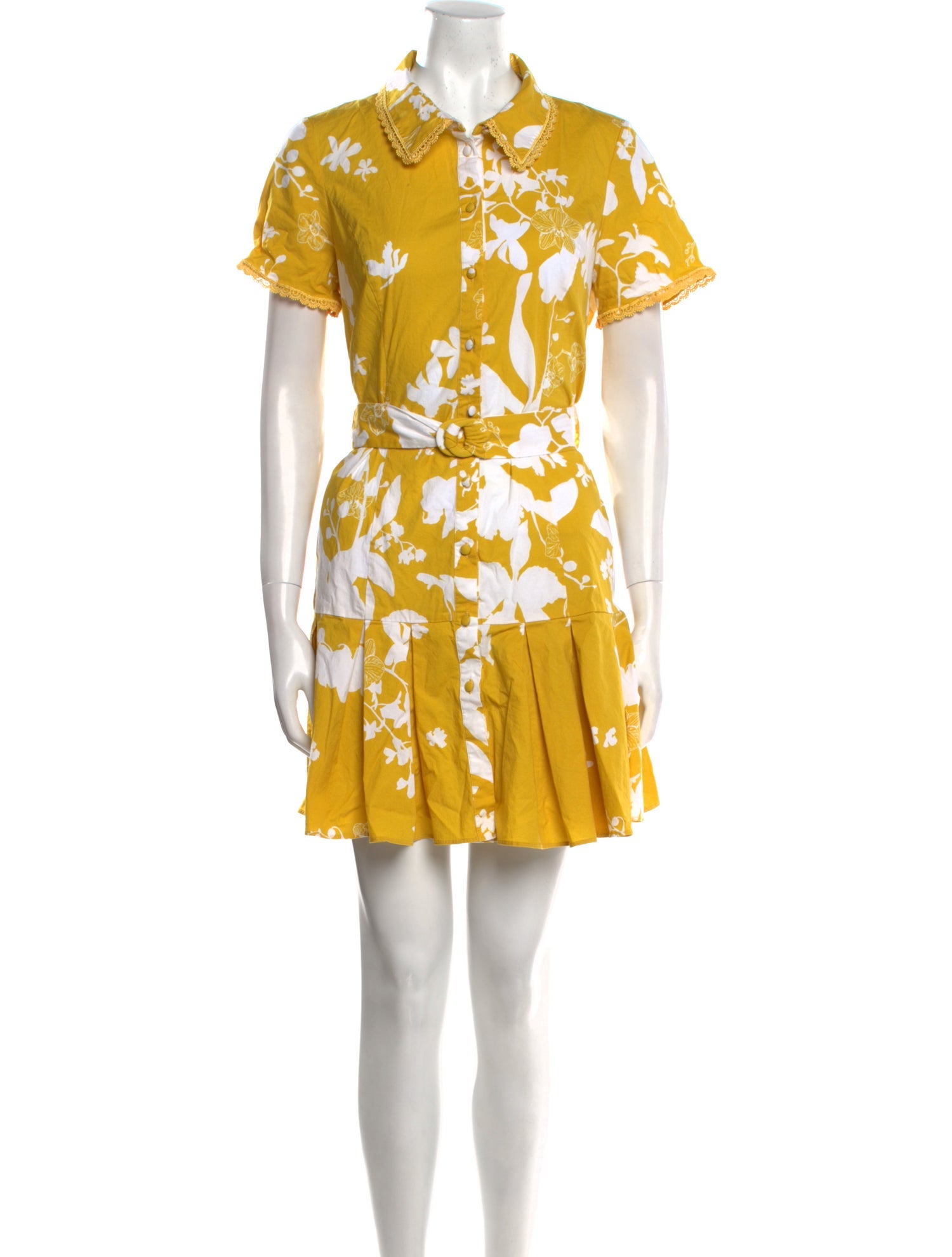 Marchesa Floral Print Mini Dress