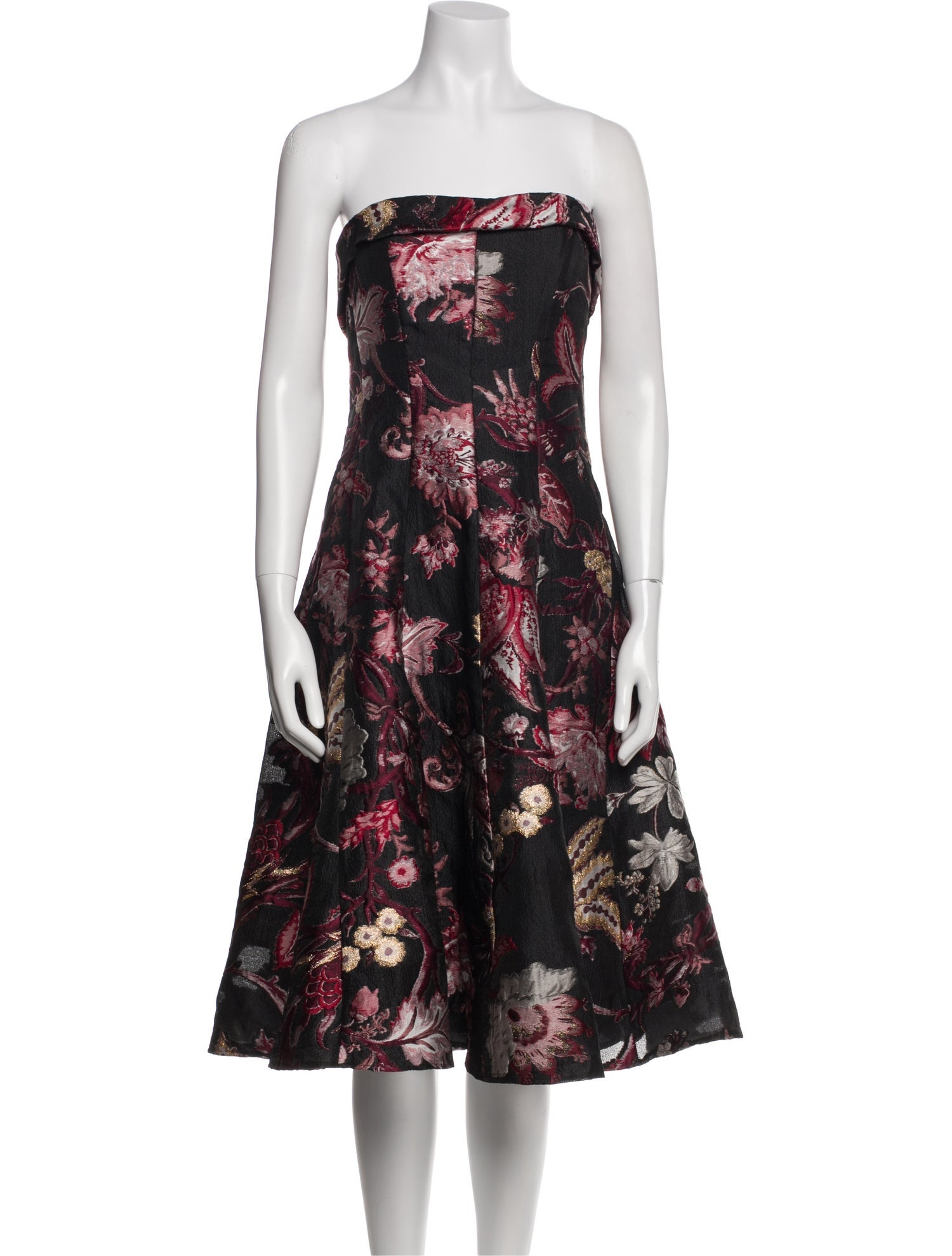 Marchesa Floral Print Knee-Length Dress w/ Tags