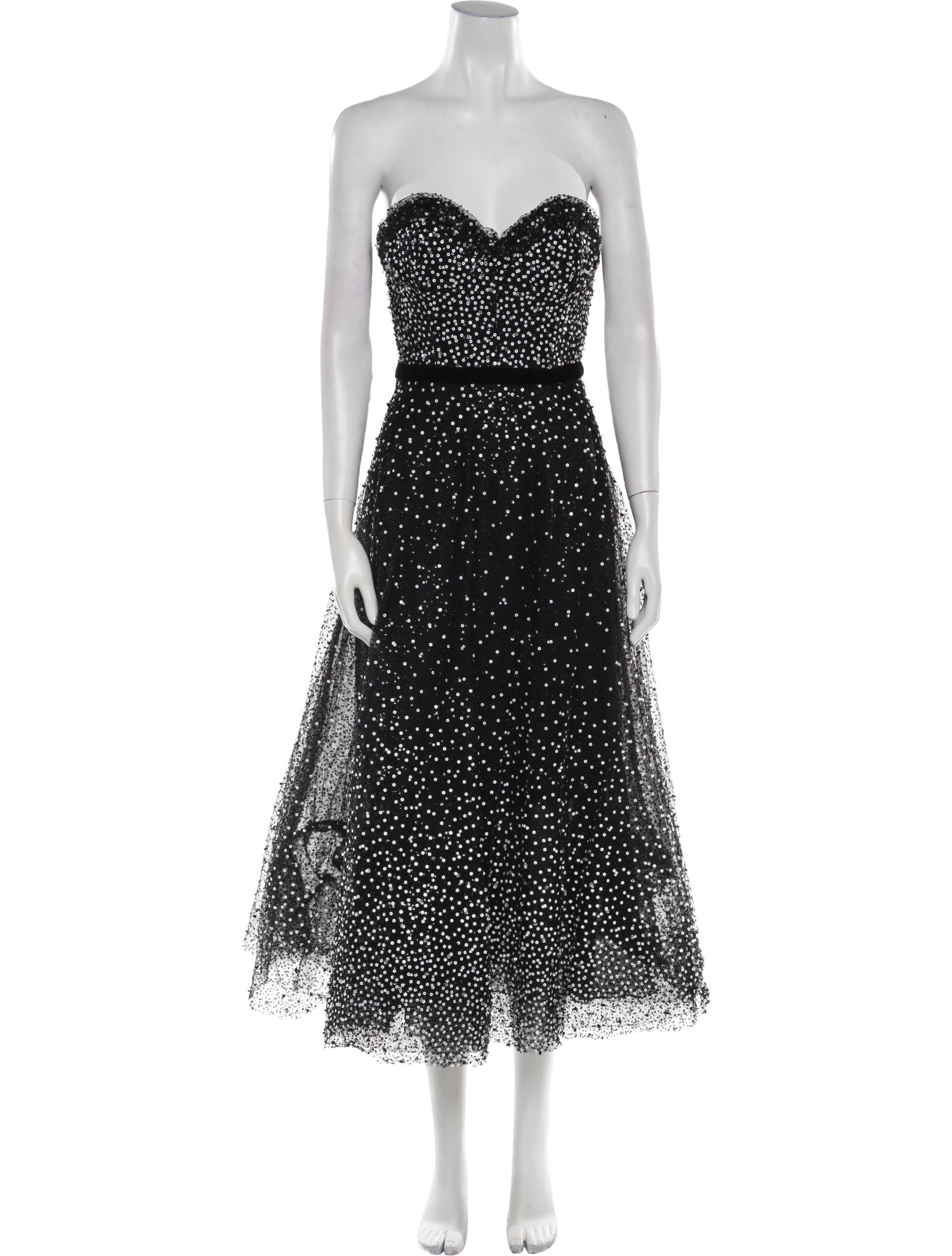 Marchesa Nylon Midi Length Dress