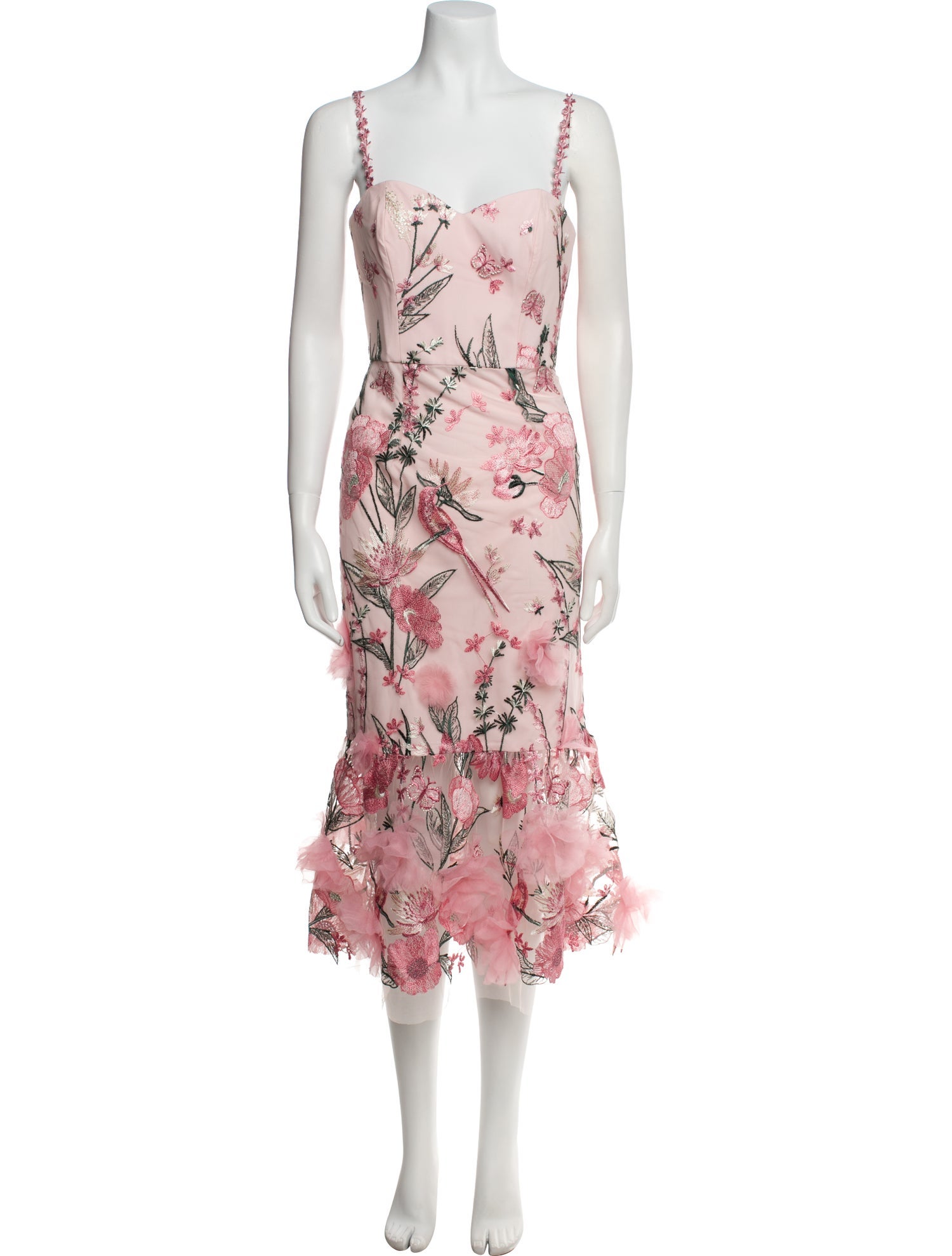 Marchesa Floral Print Long Dress w/ Tags