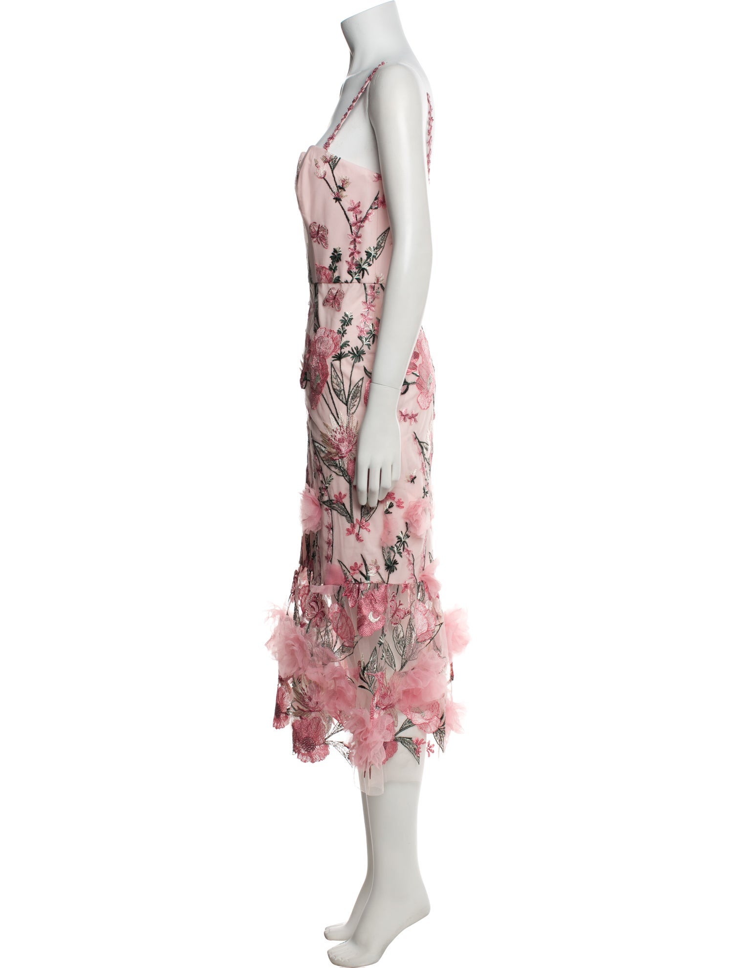 Marchesa Floral Print Long Dress w/ Tags