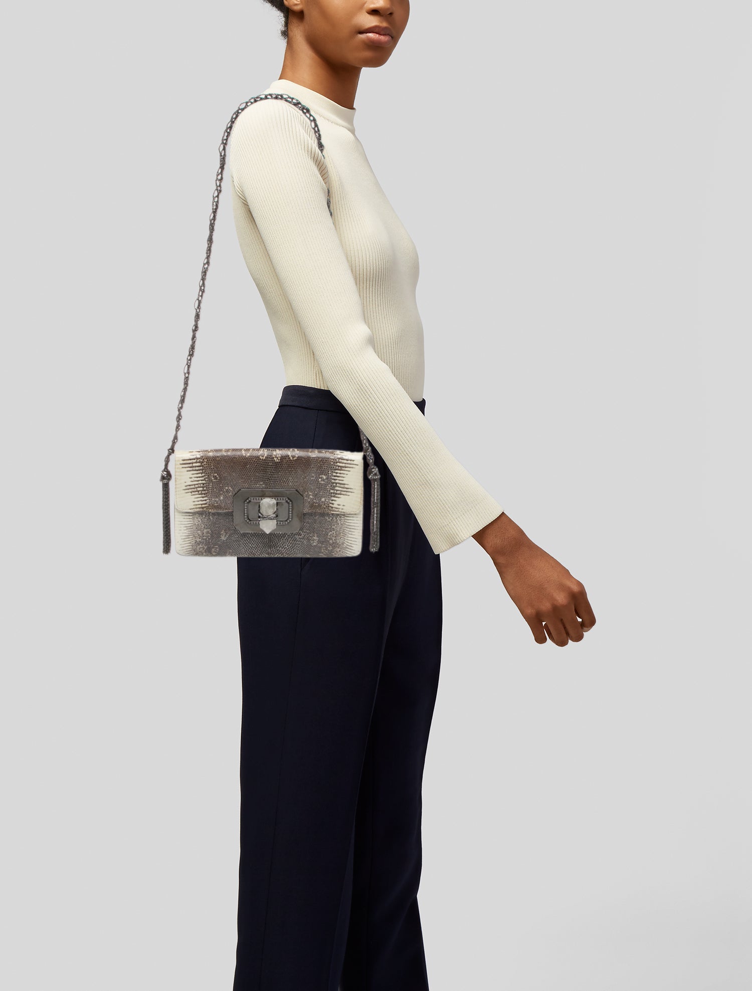 Marchesa Lizard Shoulder Bag