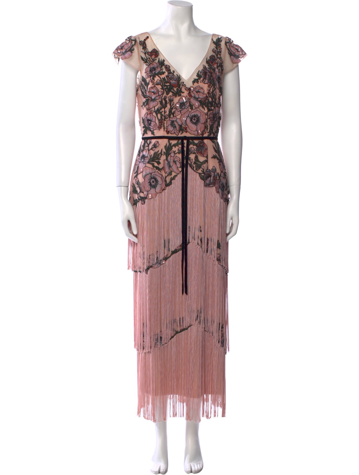 Marchesa Printed Long Dress