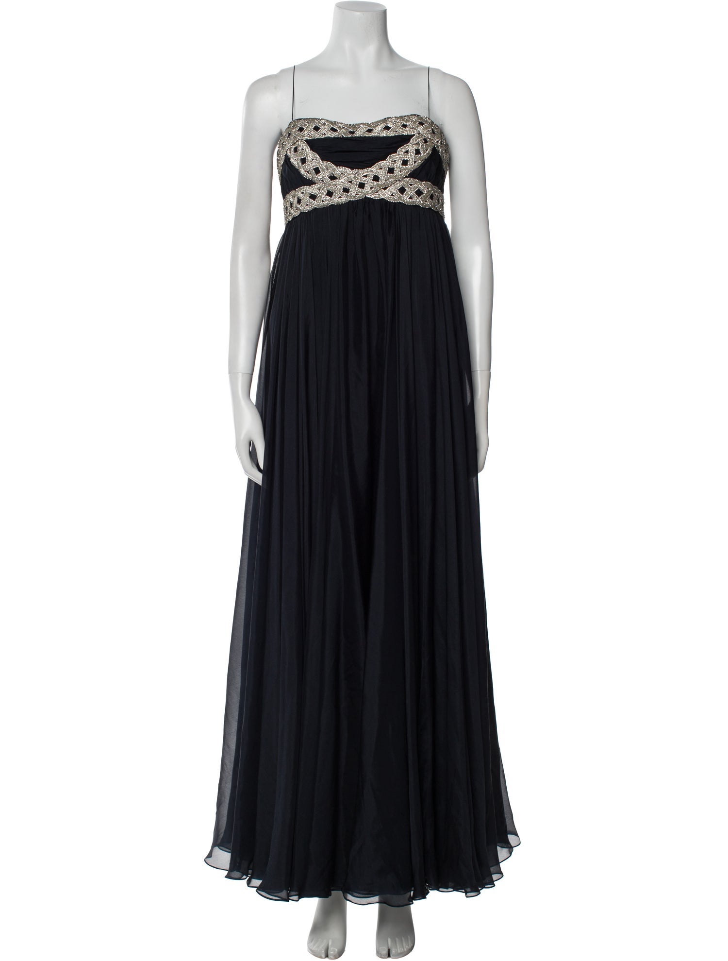 Marchesa Silk Long Dress