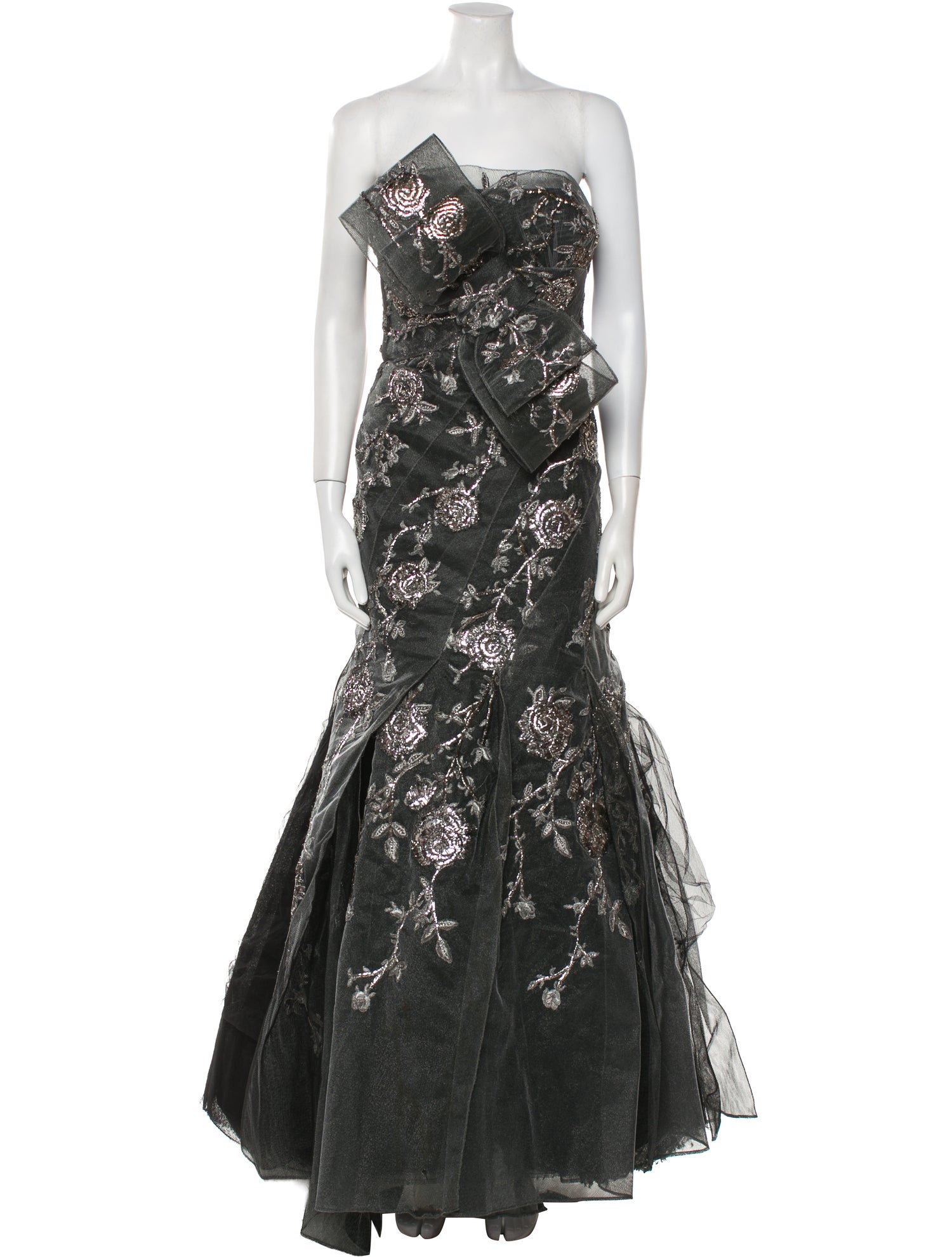 Marchesa Silk Long Dress