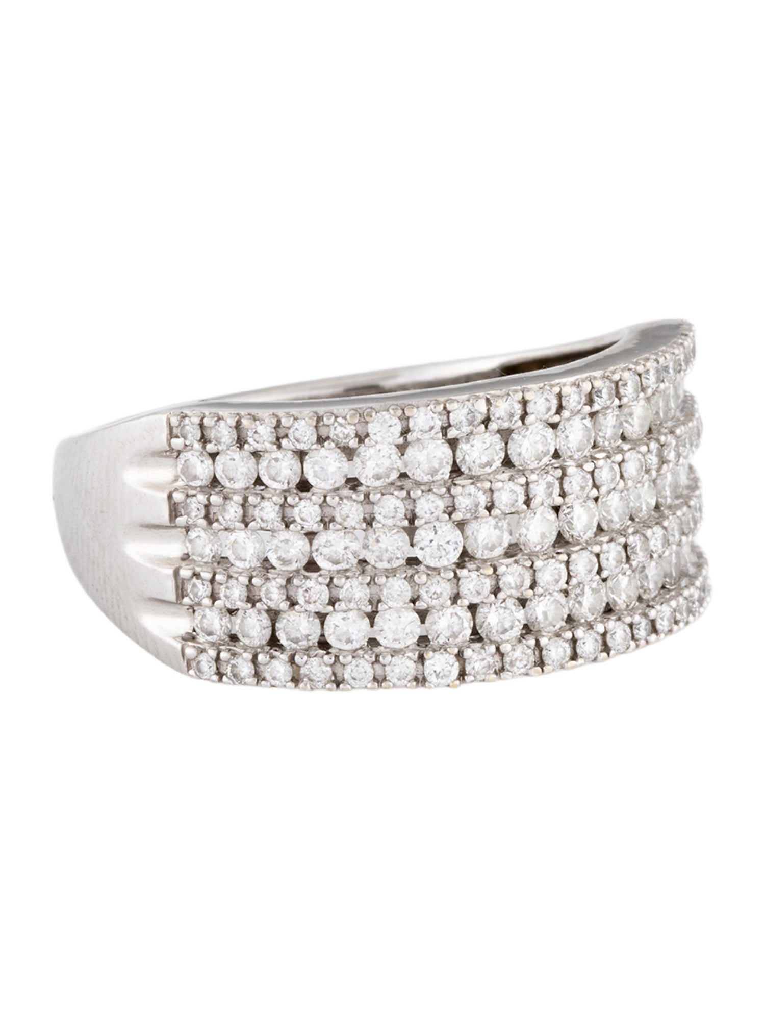 Marchesa 10K 1.05ctw Diamond Wide Band