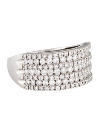 Marchesa 10K 1.05ctw Diamond Wide Band