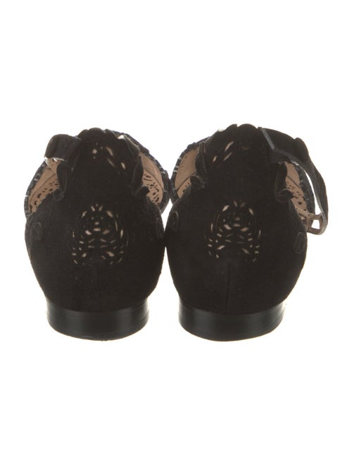 Marchesa Suede Scalloped Accent D'Orsay Flats