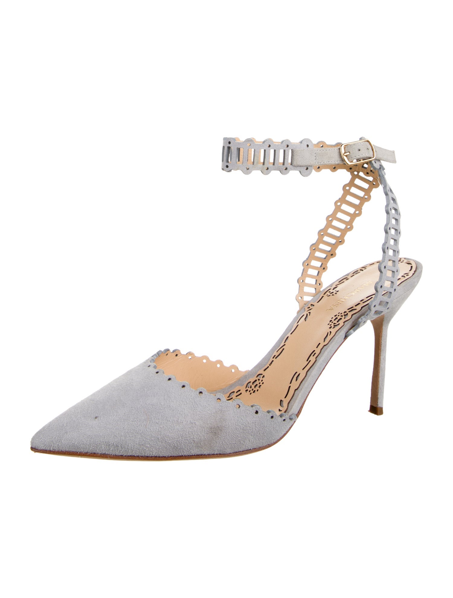 Marchesa Suede Slingback Pumps