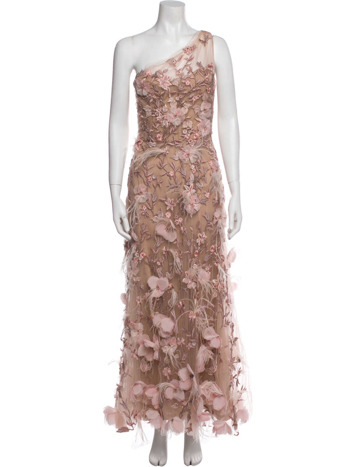 Marchesa Nylon Long Dress