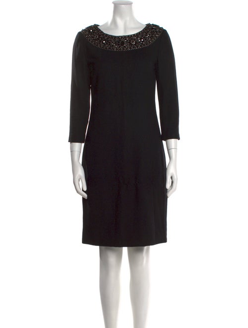 Marchesa Wool Knee-Length Dress
