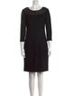 Marchesa Wool Knee-Length Dress