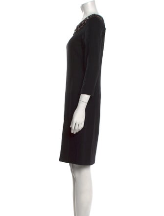 Marchesa Wool Knee-Length Dress