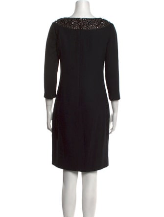 Marchesa Wool Knee-Length Dress