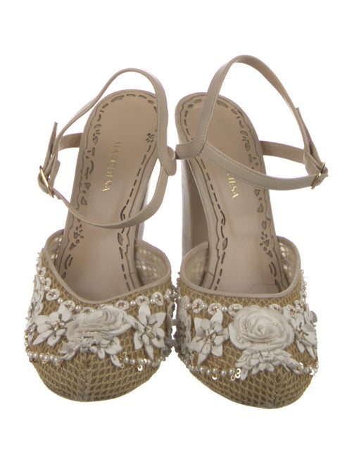 Marchesa Leather Patterned Pumps