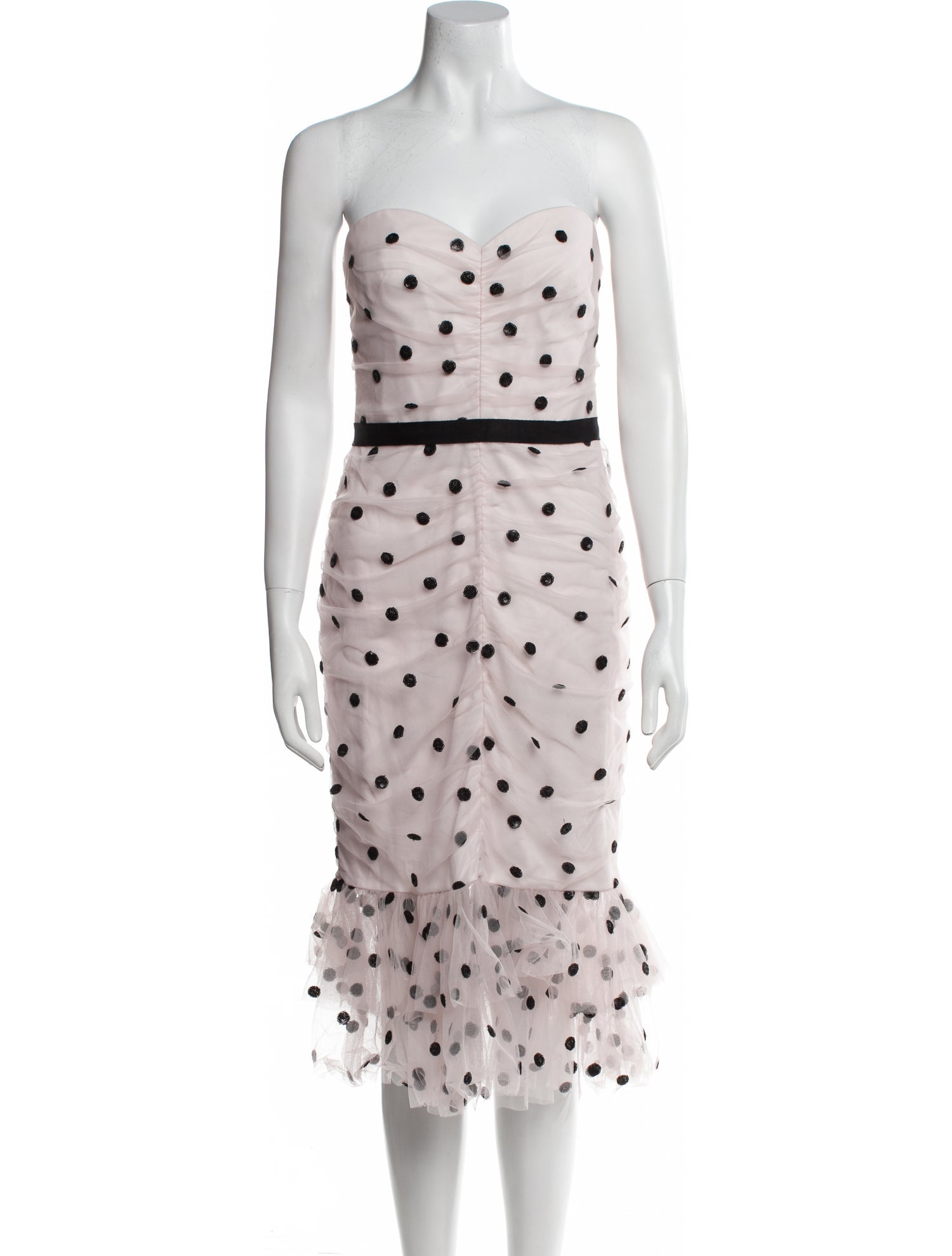 Marchesa Polka Dot Print Mini Dress w/ Tags