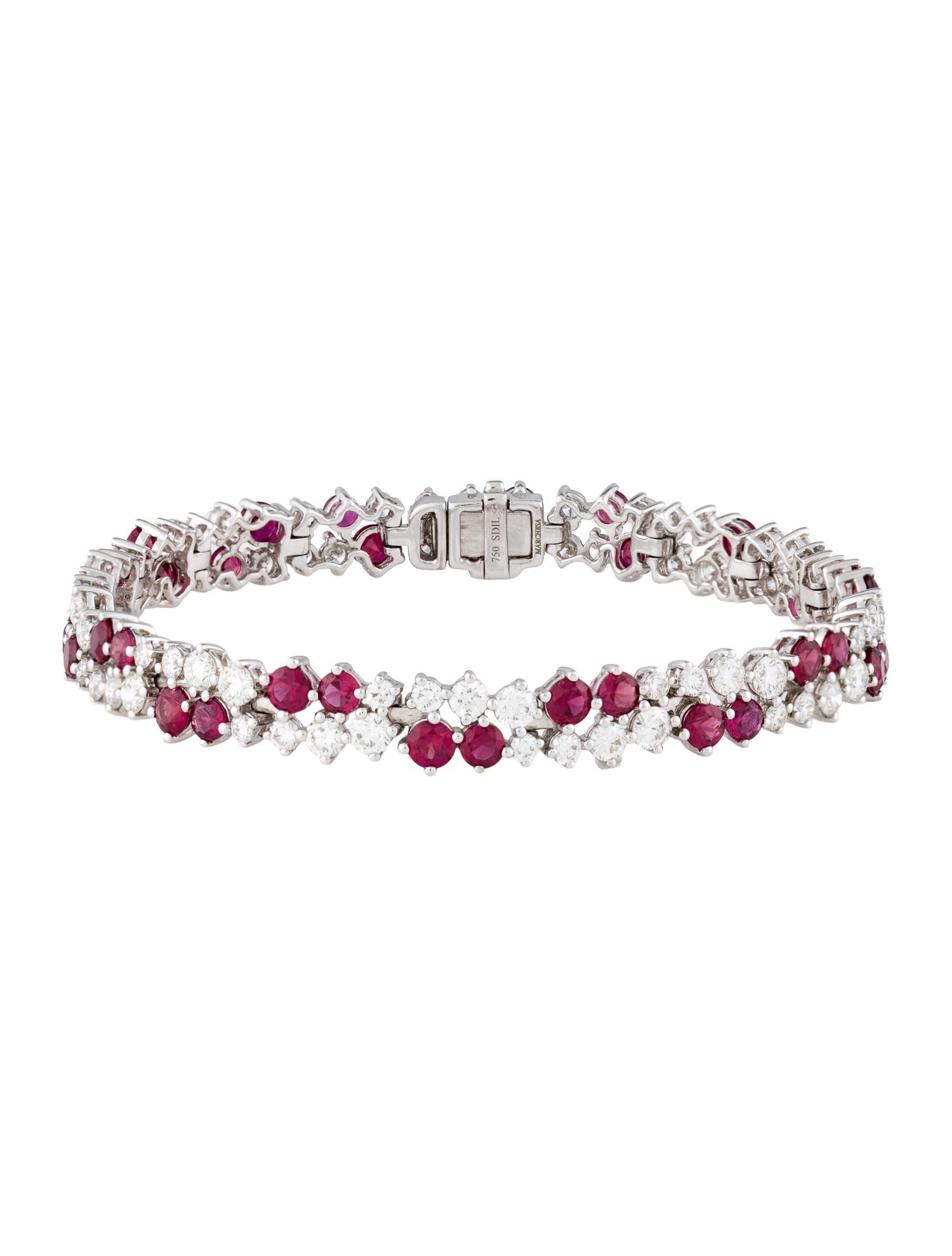 Marchesa 18K Ruby & Diamond Link Bracelet