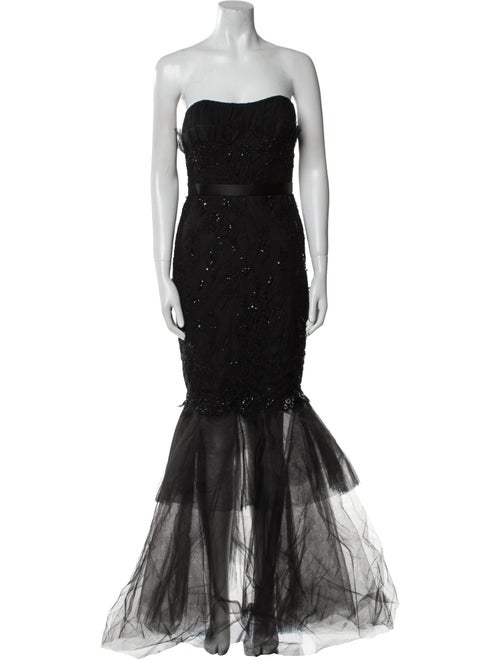 Marchesa Nylon Long Dress