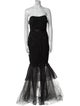 Marchesa Nylon Long Dress