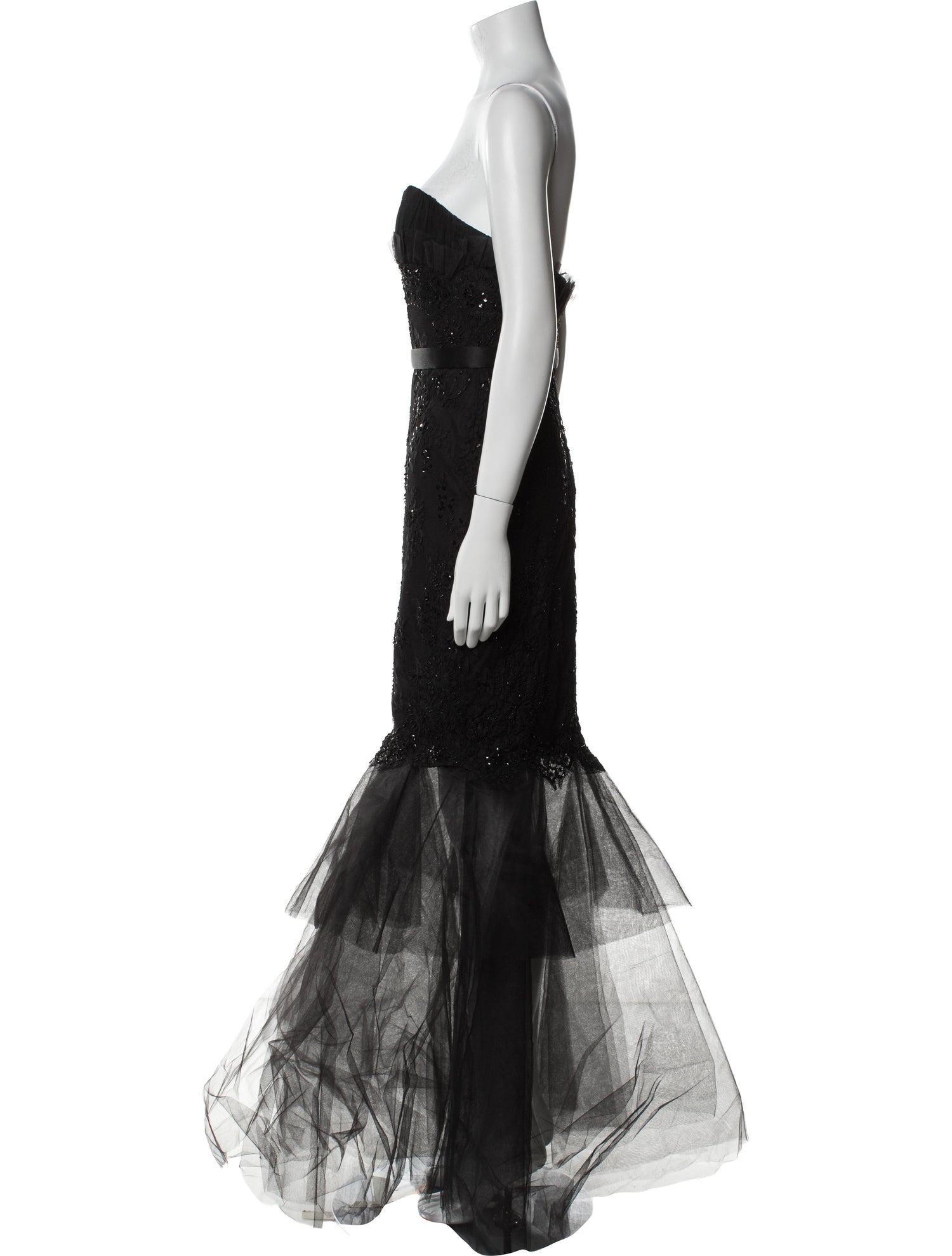 Marchesa Nylon Long Dress