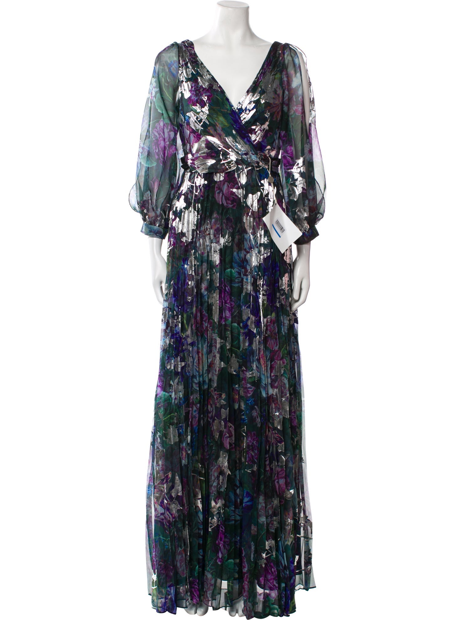Marchesa Printed Long Dress w/ Tags
