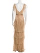 Marchesa Bateau Neckline Long Dress