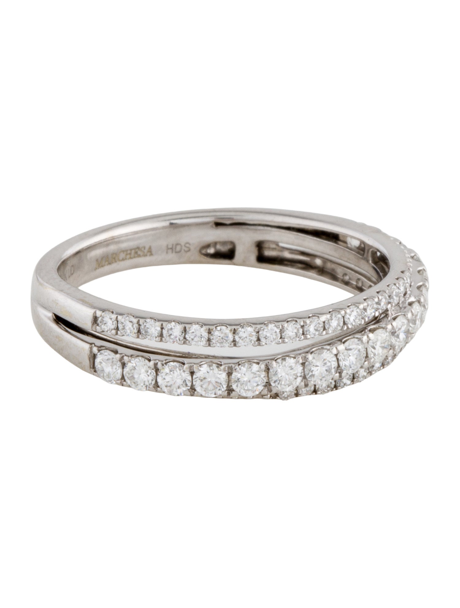 Marchesa 14K Diamond Crossover Band