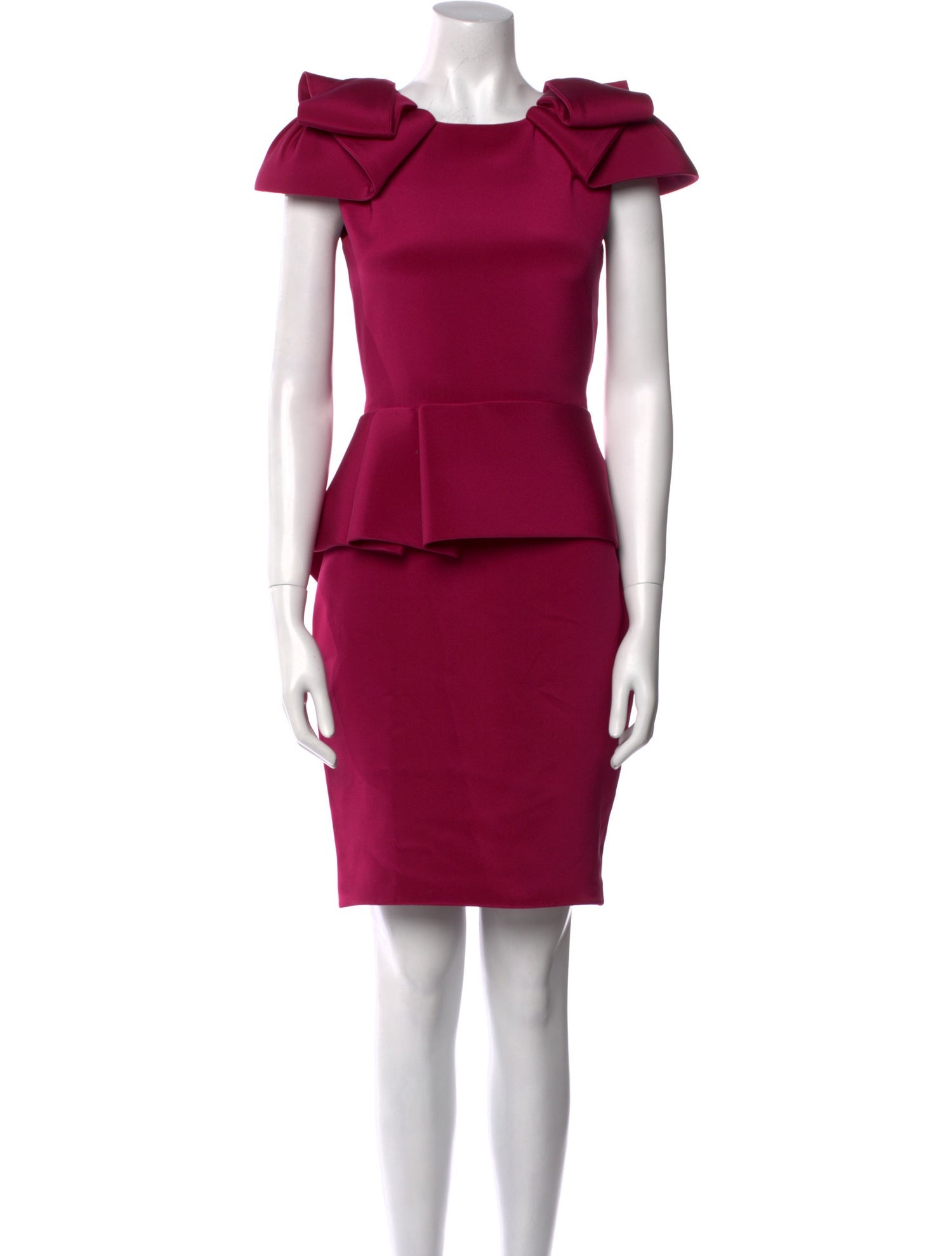 Marchesa Crew Neck Knee-Length Dress