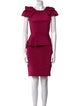 Marchesa Crew Neck Knee-Length Dress