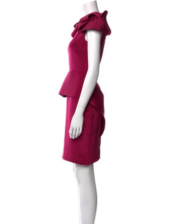 Marchesa Crew Neck Knee-Length Dress